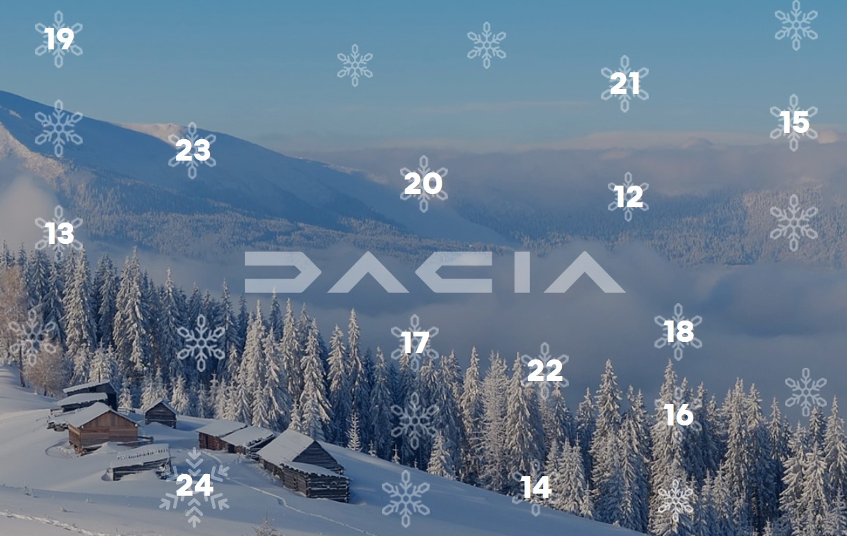 Der Dacia Adventskalender: 24 Türchen mit tollen Gewinnen
