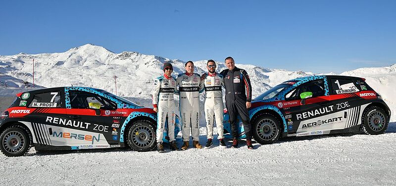 Trophée Andros: Elektroauto Renault ZOE fährt bei Eisrennserie zum Vizetitel